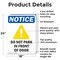 Signmission Do Not Park In Front Of Door OSHA Notice Sign, Aluminum, 18in W x 24in L, 2PK OS-2PACK-NS-A-1824-V-11329 - alternate 5